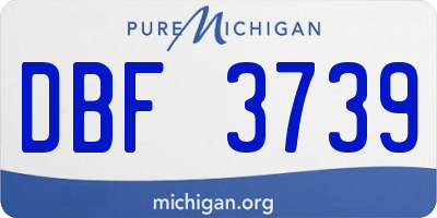 MI license plate DBF3739