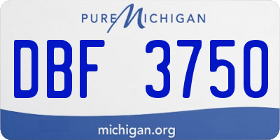 MI license plate DBF3750