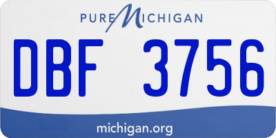 MI license plate DBF3756