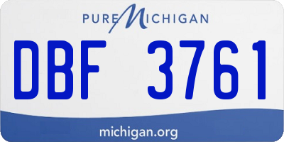 MI license plate DBF3761