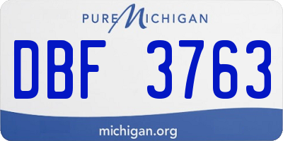 MI license plate DBF3763