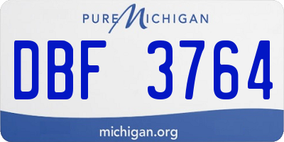 MI license plate DBF3764
