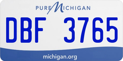 MI license plate DBF3765