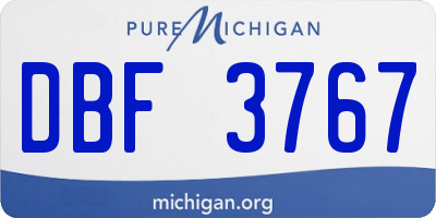 MI license plate DBF3767