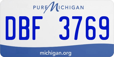 MI license plate DBF3769