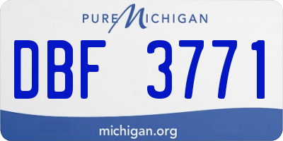 MI license plate DBF3771