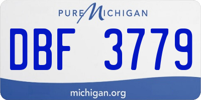 MI license plate DBF3779