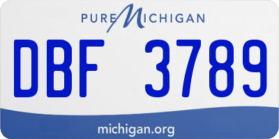 MI license plate DBF3789