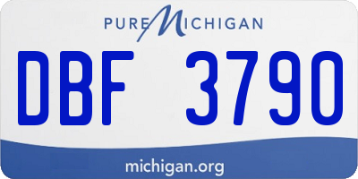 MI license plate DBF3790
