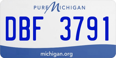 MI license plate DBF3791