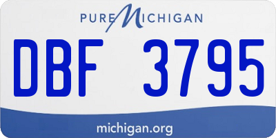 MI license plate DBF3795