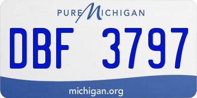 MI license plate DBF3797