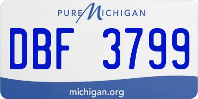 MI license plate DBF3799