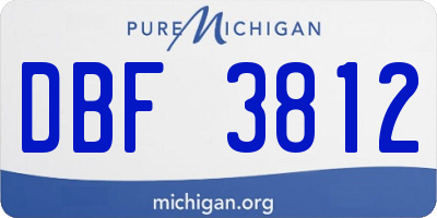 MI license plate DBF3812