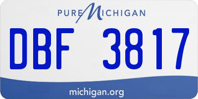 MI license plate DBF3817