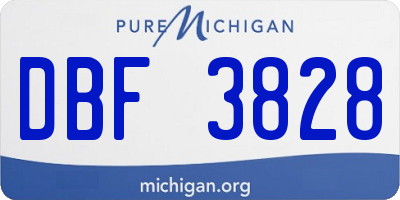 MI license plate DBF3828
