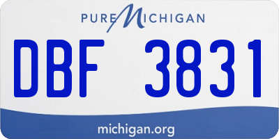 MI license plate DBF3831