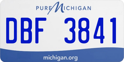 MI license plate DBF3841