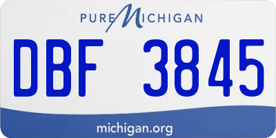MI license plate DBF3845