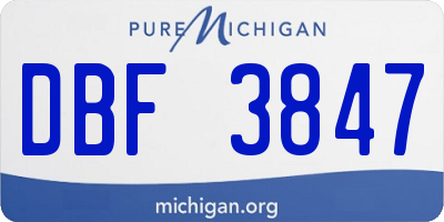 MI license plate DBF3847