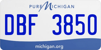 MI license plate DBF3850