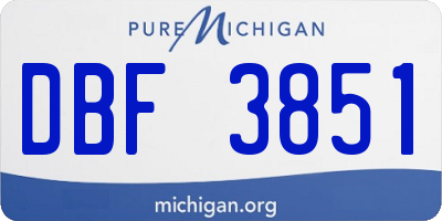 MI license plate DBF3851