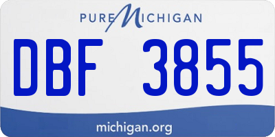 MI license plate DBF3855