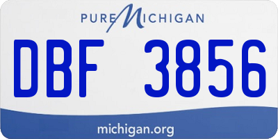 MI license plate DBF3856