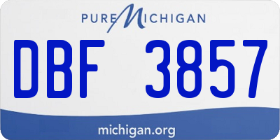 MI license plate DBF3857