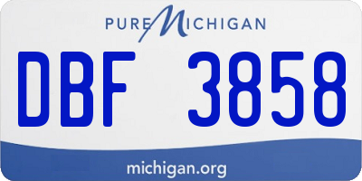 MI license plate DBF3858