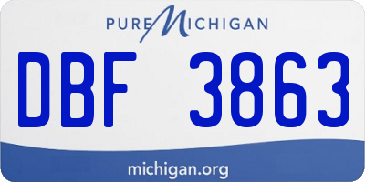 MI license plate DBF3863