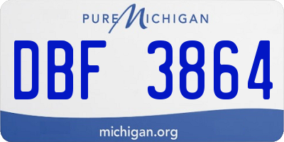 MI license plate DBF3864