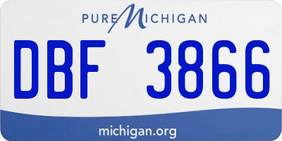 MI license plate DBF3866