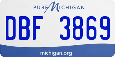 MI license plate DBF3869