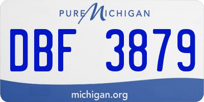 MI license plate DBF3879