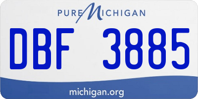 MI license plate DBF3885