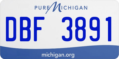 MI license plate DBF3891