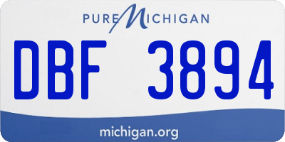 MI license plate DBF3894