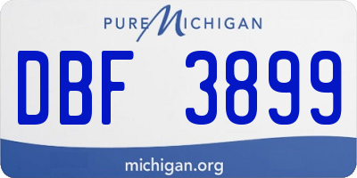 MI license plate DBF3899