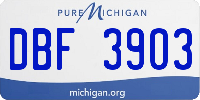 MI license plate DBF3903