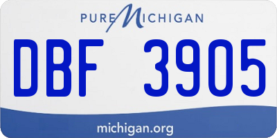 MI license plate DBF3905