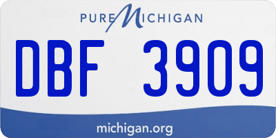 MI license plate DBF3909