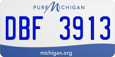 MI license plate DBF3913