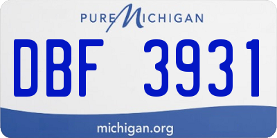 MI license plate DBF3931