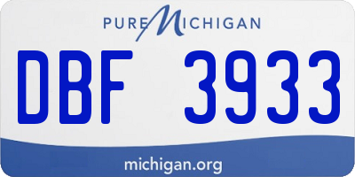 MI license plate DBF3933