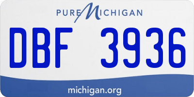 MI license plate DBF3936