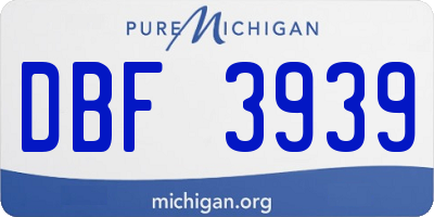MI license plate DBF3939