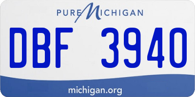 MI license plate DBF3940
