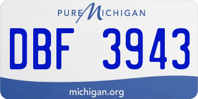 MI license plate DBF3943