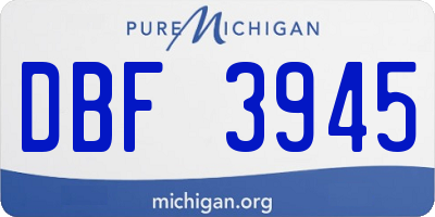 MI license plate DBF3945
